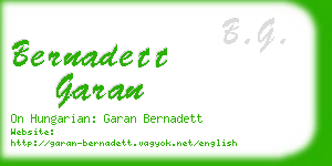 bernadett garan business card